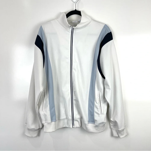 Vintage Haband Casual Joe Zip Up Track Jacket White Size Medium Men's Unisex - Picture 1 of 8